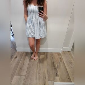 Aerie Blue and White Striped Dress